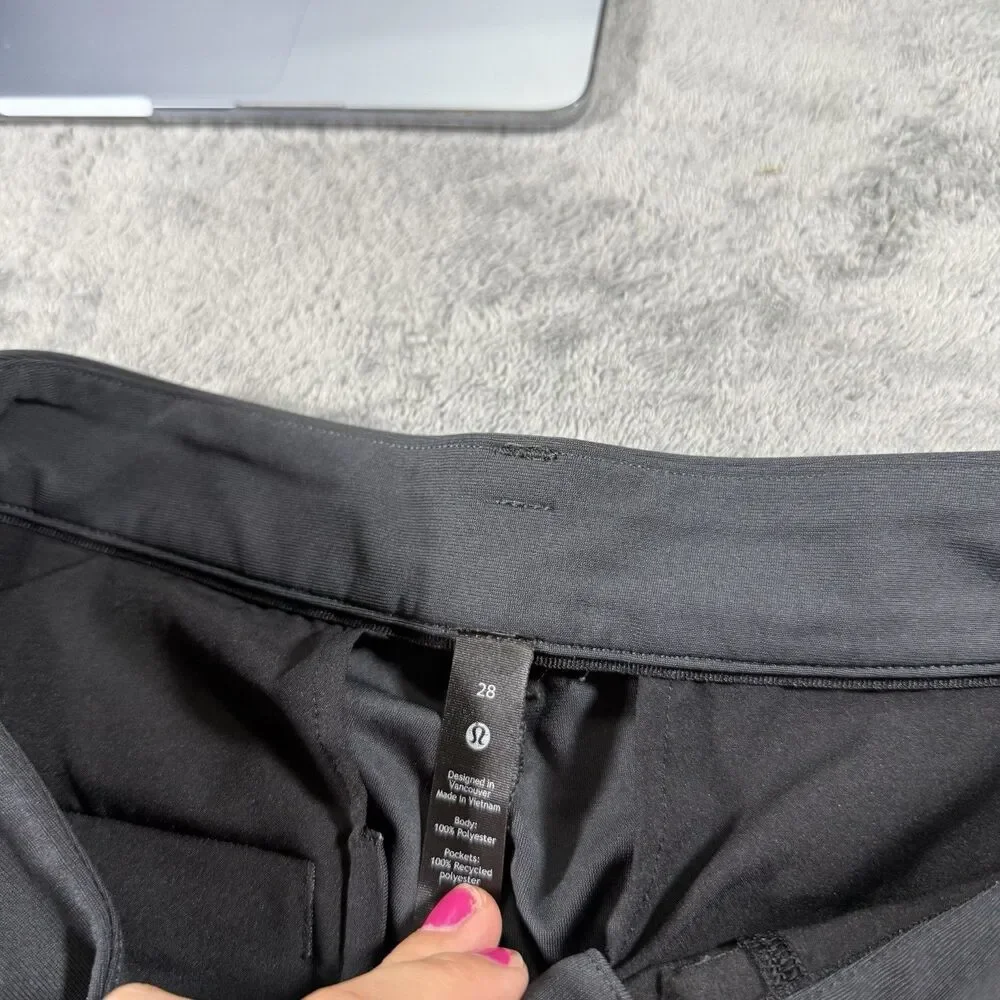 Lululemon Commission Pant Slim Warpstreme 32 Black Performance Chino Pants 28x32